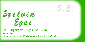 szilvia egei business card